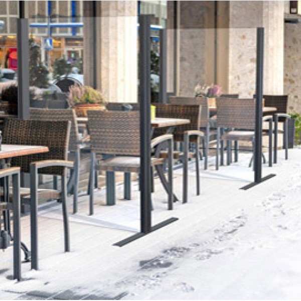 Parete protettiva igienica Vision - da terra - grigio - con vetro di sicurezza - 100x150 cm - Star Progetti Parete protettiva igienica Vision - da terra - grigio - con vetro di sicurezza - 100x150 cm - Star Progetti