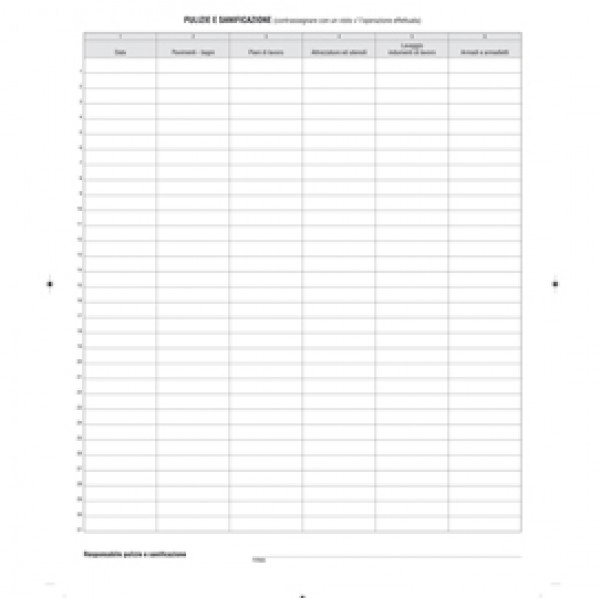 Registro pulizia e sanificazione in azienda - 40 pag - 31x24,5 cm - Edipro Registro pulizia e sanificazione in azienda - 40 pag - 31x24,5 cm - Edipro