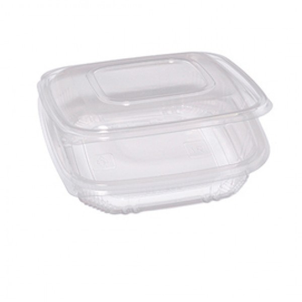 Contenitori in PP - con coperchio incernierato - 18,5 x 18,5 x 3,7 cm - Europack - conf 50 pezzi Contenitori in PP - con coperchio incernierato - 18,5 x 18,5 x 3,7 cm - Europack - conf 50 pezzi