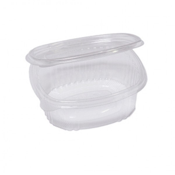 Contenitori ovali in PET - con coperchio incernierato - 14 x 11,9 x 5 cm - Europack - pack 50 pezzi Contenitori ovali in PET - con coperchio incernierato - 14 x 11,9 x 5 cm - Europack - pack 50 pezzi