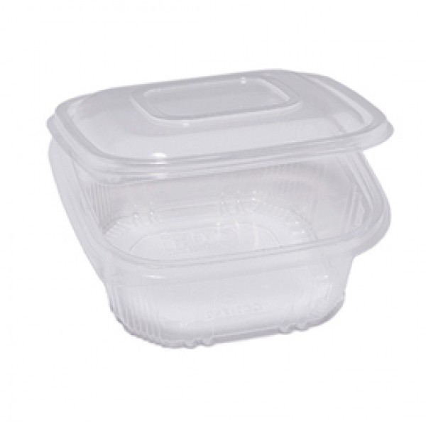 Contenitori in PP - con coperchio incernierato - 15,5 x 15,5 x 5,7 cm - Europack - conf. 50 pezzi Contenitori in PP - con coperchio incernierato - 15,5 x 15,5 x 5,7 cm - Europack - conf. 50 pezzi