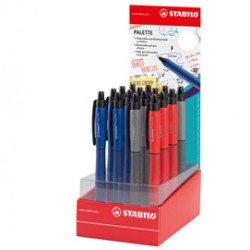 Roller gel Palette - colori assortiti - Stabilo - expo 16 pezzi