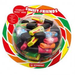 Evidenziatore Boss Mini Sweet Friends - colori assortiti - Stabilo - expo 50 pezzi