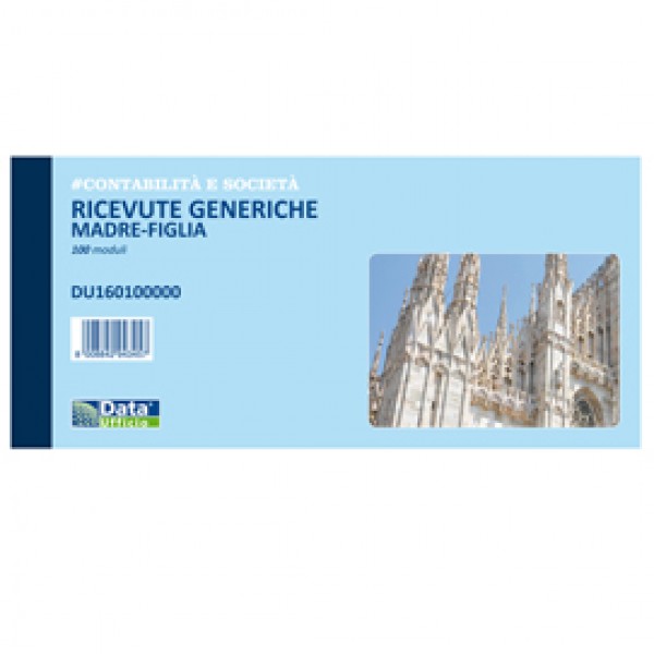 Blocco ricevute generiche madre figlia - 100 pagine - 10 x 21,5 cm - DU160100000 - Data Ufficio Blocco ricevute generiche madre figlia - 100 pagine - 10 x 21,5 cm - DU160100000 - Data Ufficio