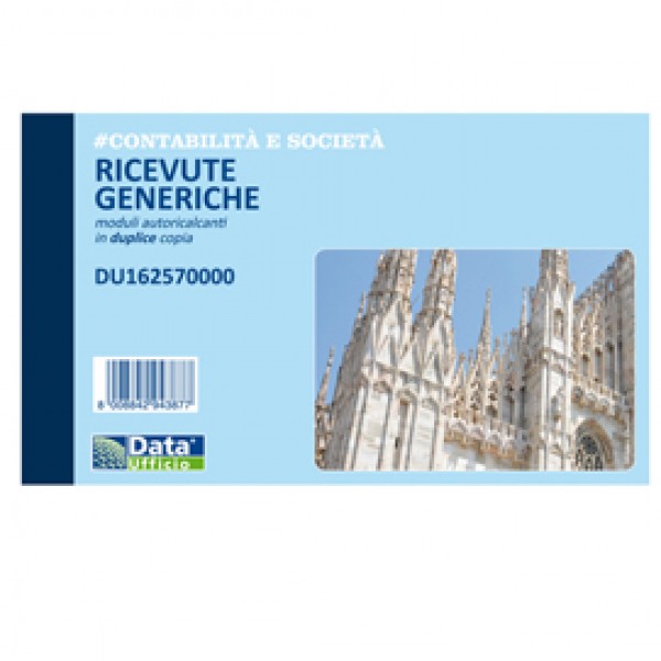 Blocco ricevute generiche - 50/50 copie autoricalcanti - 10 x 16,8 cm - DU162570000 - Data Ufficio Blocco ricevute generiche - 50/50 copie autoricalcanti - 10 x 16,8 cm - DU162570000 - Data Ufficio