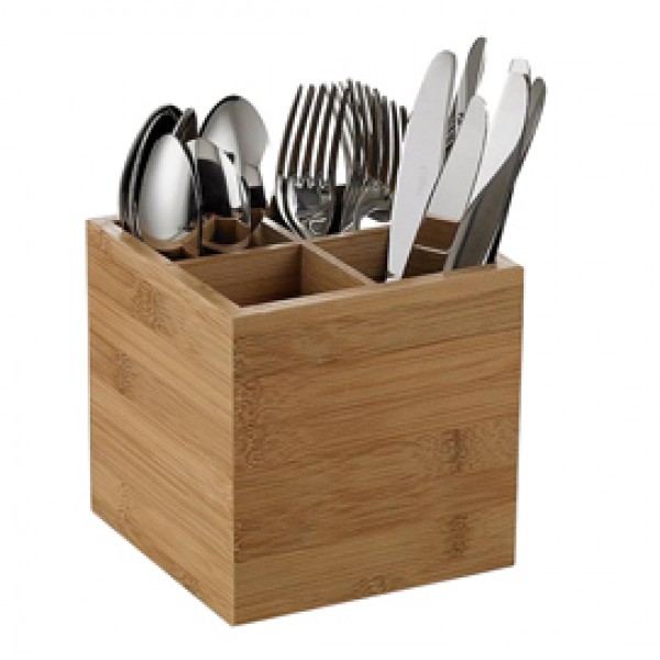 Portaposate - in bamboo - 15x15x15 cm - colore naturale - Leone Portaposate - in bamboo - 15x15x15 cm - colore naturale - Leone