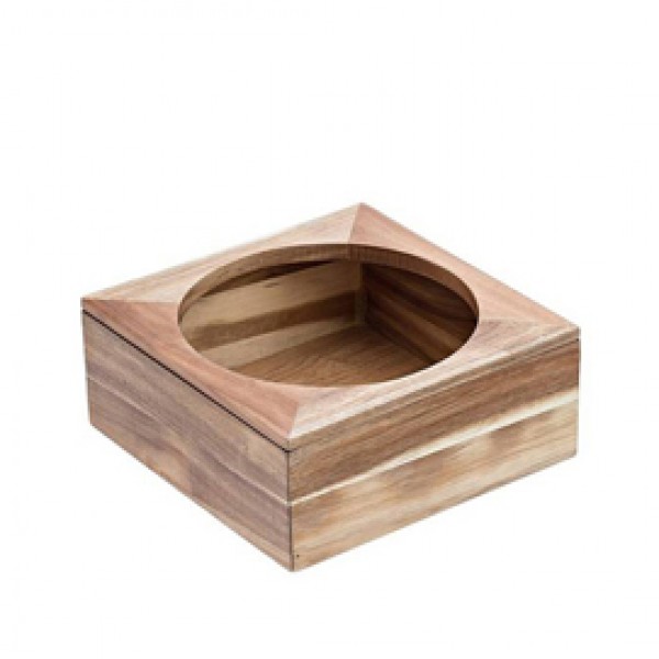 Supporto per ciotola - in bamboo - 26x26x11 cm - colore naturale - Leone Supporto per ciotola - in bamboo - 26x26x11 cm - colore naturale - Leone