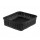 Cestino quadrato Vanity - in PPL - 32,5x32,5x10 cm - nero - Leone