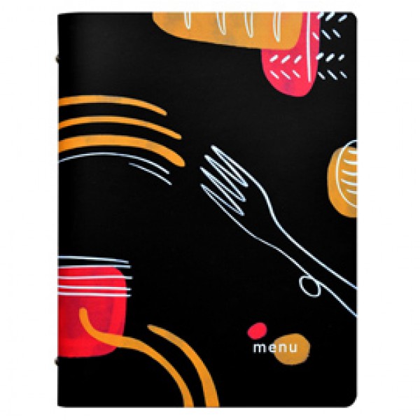 Portamenù linea Spaghetti - A4 - 24,6x31,6 cm - nero - Stilcasa Portamenù linea Spaghetti - A4 - 24,6x31,6 cm - nero - Stilcasa