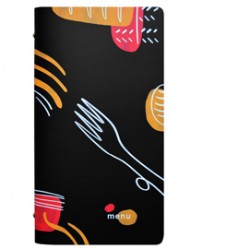 Portamenù linea Spaghetti - 18x31,6 cm - nero - Stilcasa