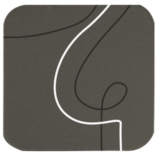 Sottobicchiere linea Linee - 10 x 10 cm - grigio - Stilcasa