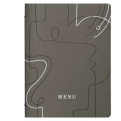 Portamenù linea Linee - A4 - 24,6x31,6 cm - tortora - Stilcasa