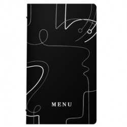 Portamenù linea Linee - 18x31,6 cm - nero - Stilcasa