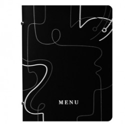 Portamenù linea Linee - A5 - 17x23 cm - nero - Stilcasa