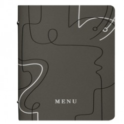 Portamenù linea Linee - A5 - 17x23 cm - tortora - Stilcasa