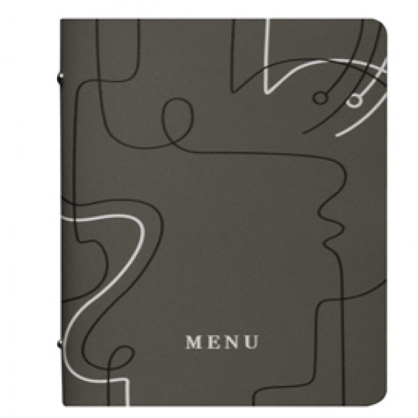 Portamenù linea Linee - A5 - 17x23 cm - tortora - Stilcasa