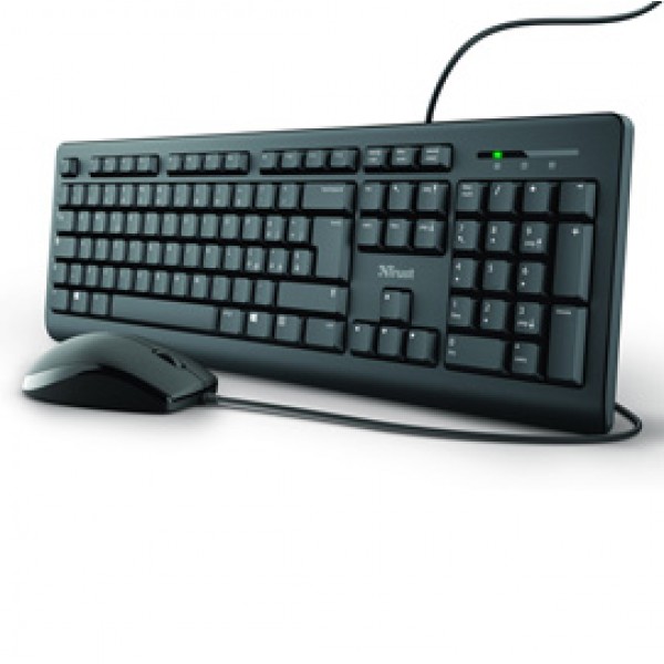 Set tastiera ultrasilenziosa TKM-250 con filo + mouse con filo - Trust Set tastiera ultrasilenziosa TKM-250 con filo + mouse con filo - Trust