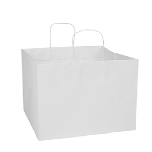 Shopper Surf Maxi - 34 x 34 x 25 cm - carta kraft - bianco - Mainetti Bags - conf. 15 pezzi