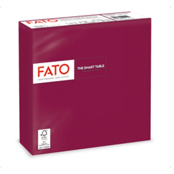 Tovagliolo - carta - 33 x 33 cm - 2 veli - bordeuax - Fato - conf. 50 pezzi Tovagliolo - carta - 33 x 33 cm - 2 veli - bordeuax - Fato - conf. 50 pezzi