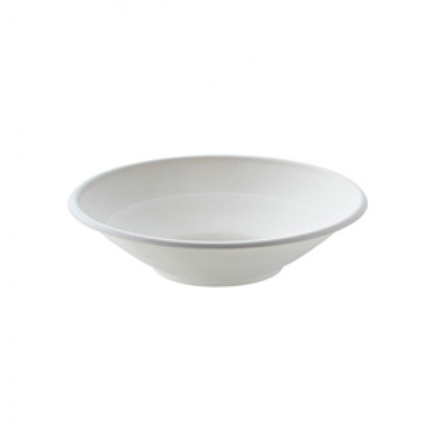 Piatto fondo monouso bio - rotondo - diametro 19,5 cm - 500 ml - cellulosa/canna da zucchero - bianco - Leone - conf. 50 pezzi Piatto fondo monouso bio - rotondo - diametro 19,5 cm - 500 ml - cellulosa/canna da zucchero - bianco - Leone - conf. 50 pezzi