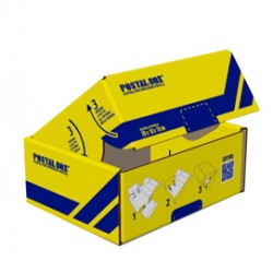 Scatola spedizioni Postal Box - S - 26 x 19 x 10 cm - giallo/blu - Blasetti