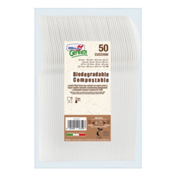 Cucchiai in Estabio - avorio - Dopla Green - conf. 50 pezzi Cucchiai in Estabio - avorio - Dopla Green - conf. 50 pezzi