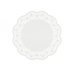 Sottotorta decorativi in carta bianca - diametro 27 cm - conf. 6 pezzi