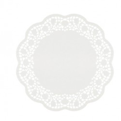Sottotorta decorativi in carta bianca - diametro 30 cm - conf. 12 pezzi