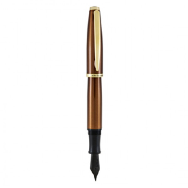 Penna stilografica Aldo Domani - punta M - fusto tabacco - Monteverde