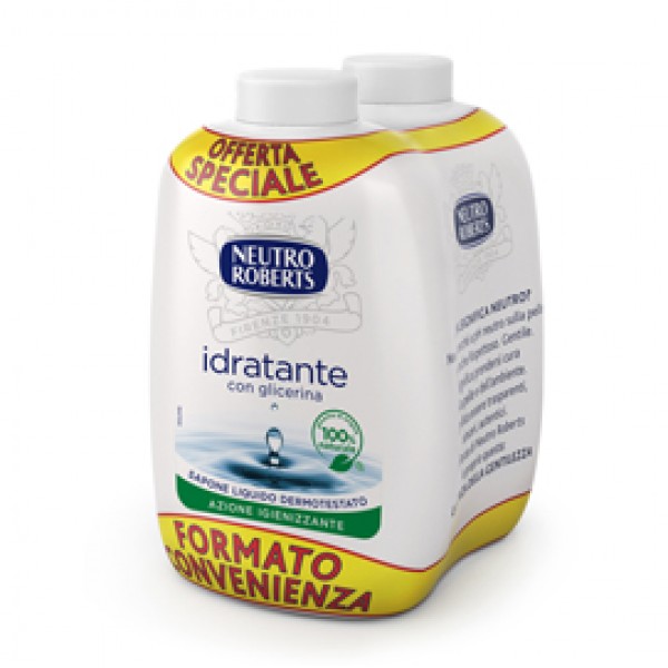 Ricarica bis sapone liquido Extra Idratante - 400 ml - Neutro Roberts Ricarica bis sapone liquido Extra Idratante - 400 ml - Neutro Roberts