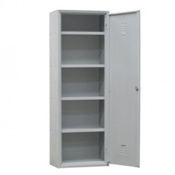 Armadio multiuso in metallo - a 1 anta - 60 x 40 x180 cm - grigio - Fasma