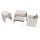 Salotto Valencia - bianco/grigio - Garden Friend - set 4 elementi