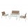 Salotto Madeira - bianco/beige - Garden Friend - set 4 elementi