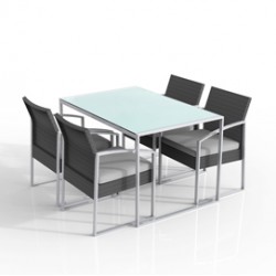 Set pranzo Bilbao - nero/grigio - Garden Friend - set 5 elementi