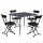 Set pranzo Horeca - pieghevole - antracite - Garden Friend - set 5 elementi