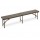 Panca Horeca - pieghevole - 44 x 30 x 183 cm - HDPE - noce - Garden Friend