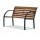 Panca da giardino Parco - 80 x 62 x 122 cm - acciaio/legno - nero - Garden Friend