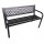 Panca da giardino Boulevard  - 75 x 50 x 120 cm - acciaio/ABS - nero - Garden Friend