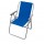 Sedia pieghevole Relax - 76 x 47 x 53 cm - acciaio verniciato/PVC - blu - Garden Friend