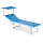 Lettino con copertura Ibiza - 36 x 186 x 59 cm - alluminio/texilene - blu - Garden Friend