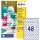 Etichette adesive L4850 - carta bianca - rimovibile - adatta per stampati laser/inkjet - Ø 25 mm - 48 etichette per foglio - Avery - conf. 25 fogli A4