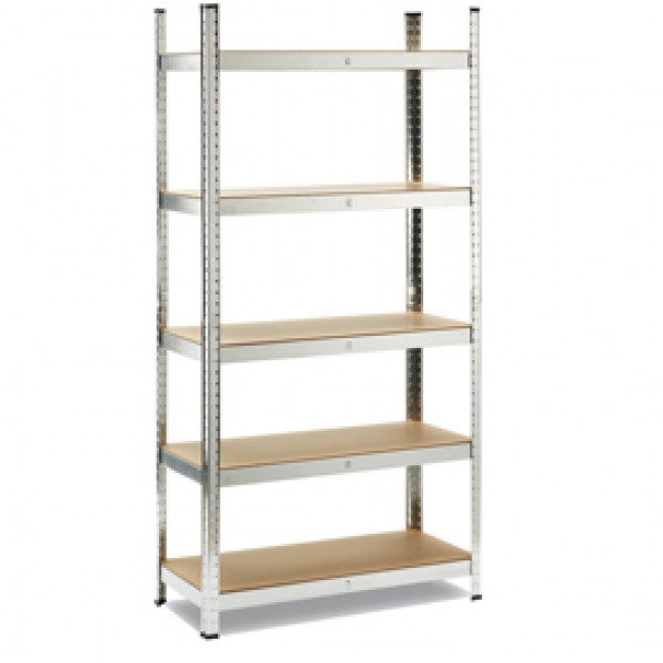 Scaffale - 5 ripiani - 180 x 40 x 90cm - metallo/MDF - Garden Friend Scaffale - 5 ripiani - 180 x 40 x 90cm - metallo/MDF - Garden Friend