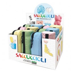 Astuccio Saccuccioli Basic Pastel - colori e forme assortiti - Lebez - expo 12 pezzi