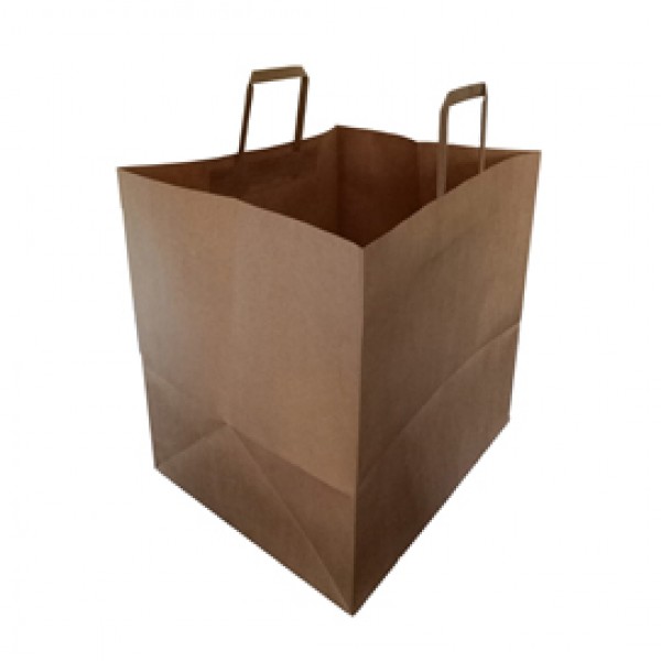 Shoppers Flat maxi - 36 x 32 x 36 cm - carta kraft - avana - Mainetti Bags - conf. 150 pezzi