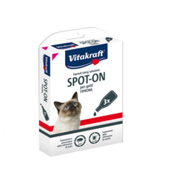 Soluzione per infestazioni pulci e zecche Spot On - per gatti sopra a 1 kg - Vitakraft