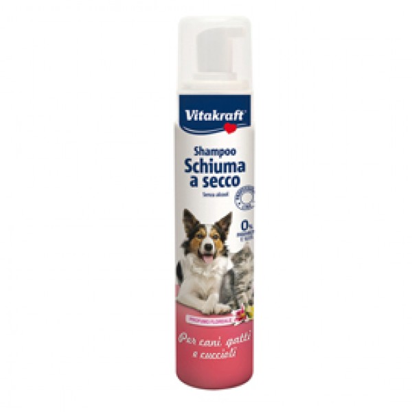 Shampoo schiuma a secco - per cani e gatti - 200 ml - Vitakraft