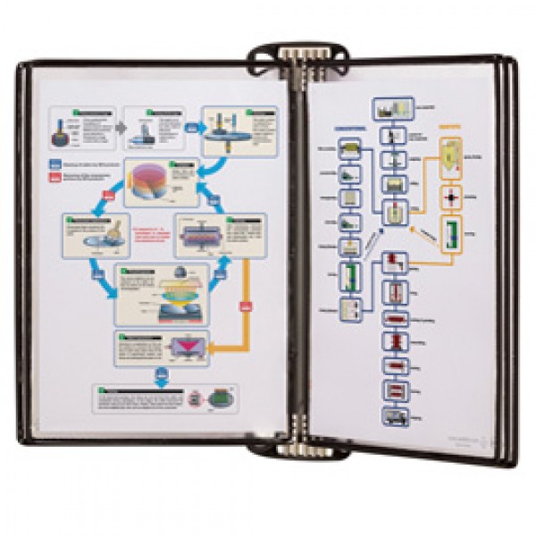 Kit leggio magnetico + 5 buste - A4 - nero - Djois Kit leggio magnetico + 5 buste - A4 - nero - Djois