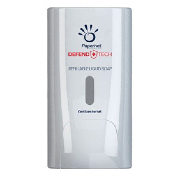 Dispenser antibatterico Defend Tech - per sapone liquido e gel - Papernet Dispenser antibatterico Defend Tech - per sapone liquido e gel - Papernet