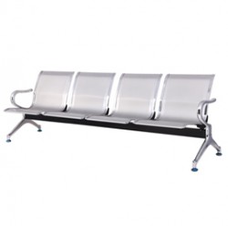 Panca attesa - 4 posti - in acciaio - grigio - Serena Group