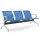 Panca attesa - 3 posti - in acciaio - blu - Serena Group